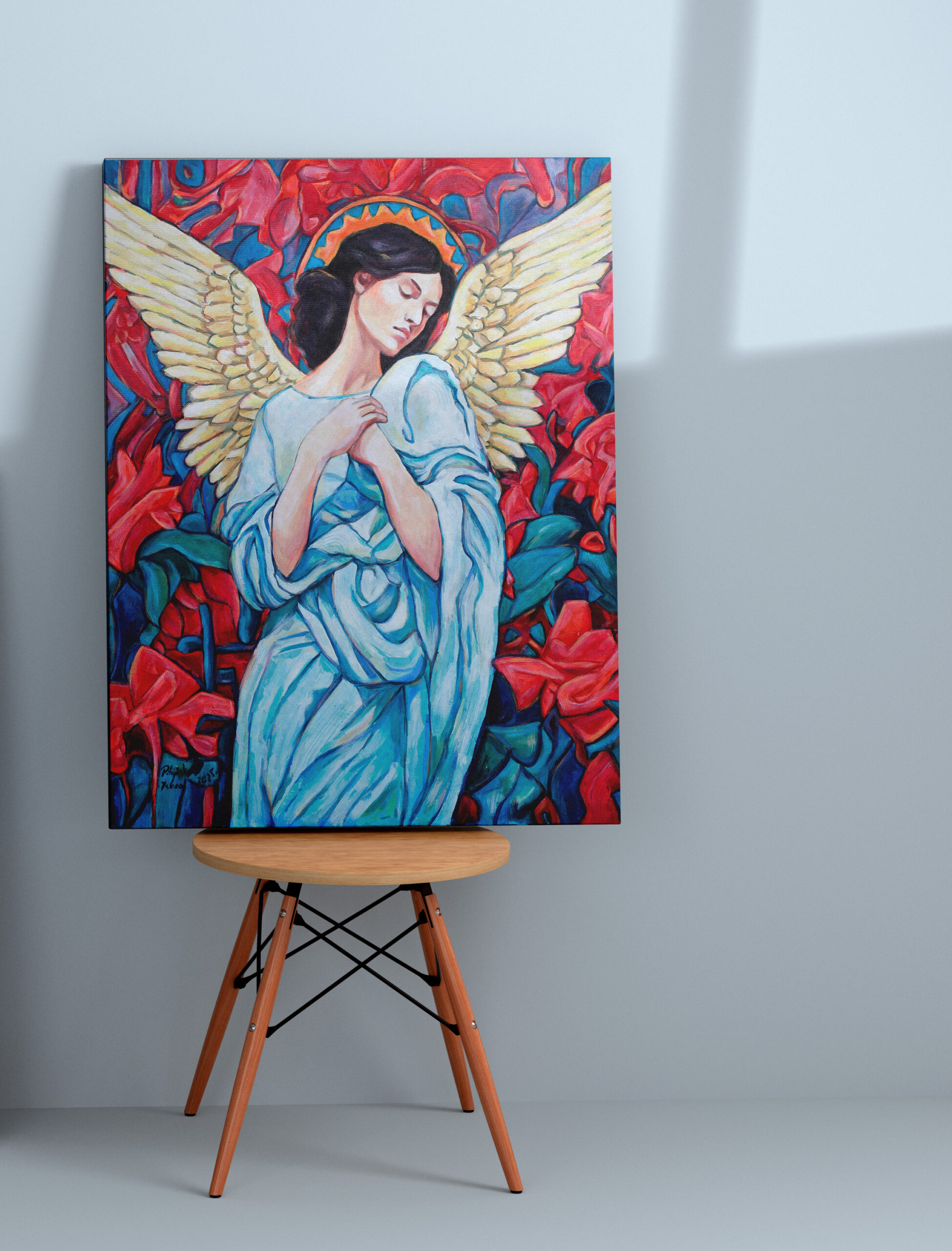 Anioł w czerwieniach